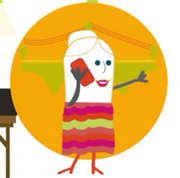 Rose Robinier au téléphone